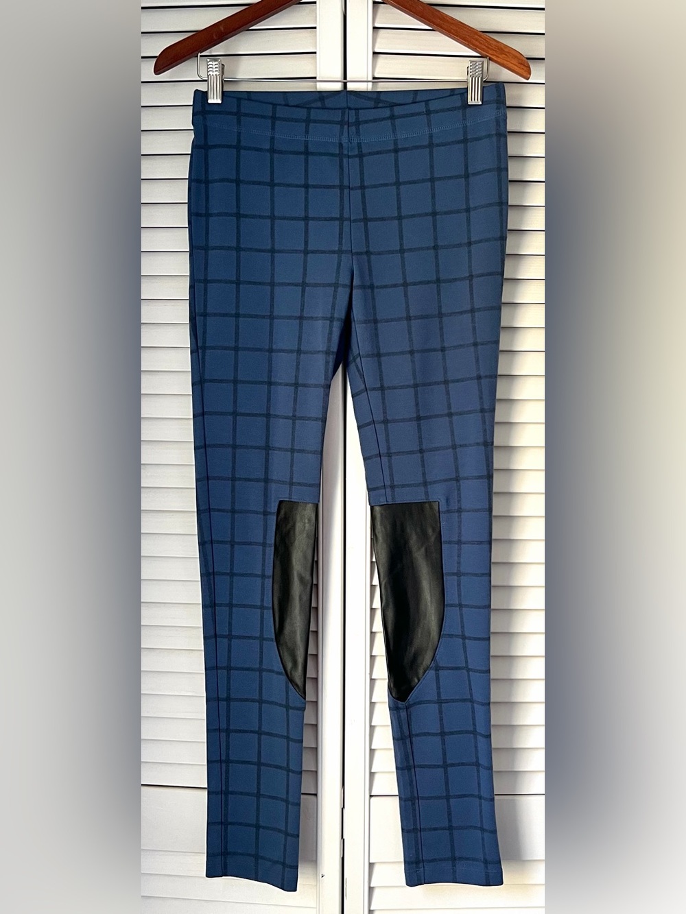 S💙Victoria’s Secret Blue & Black Windowpane Riding Equestrian Style Leggings
